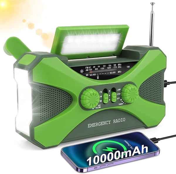 Nødradio AM/FM 10000mAh Batteri